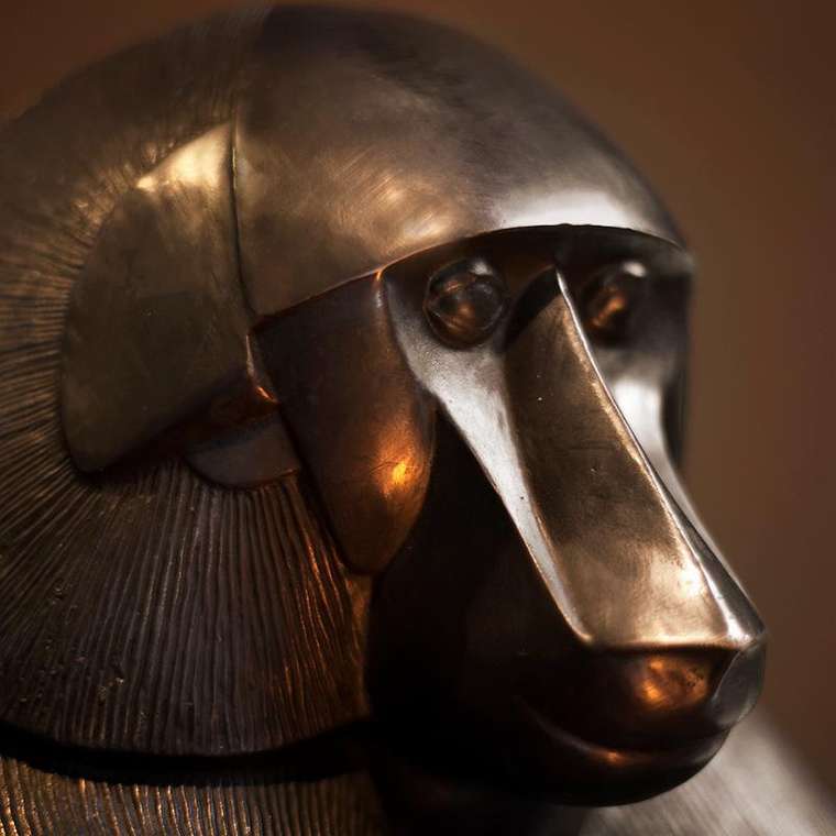 Статуэтка Monkey из металла бронзового цвета