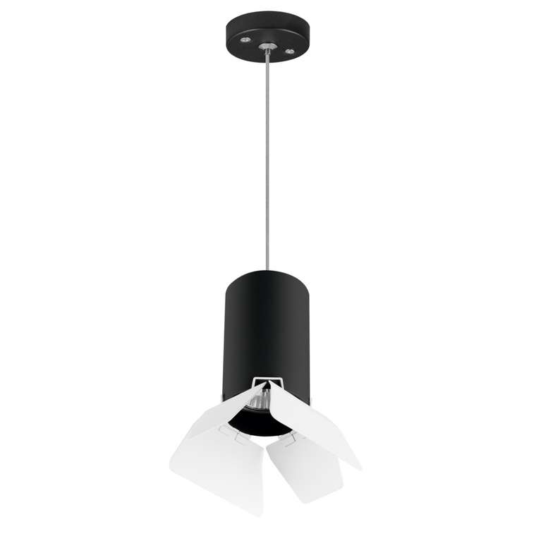 Подвесной светильник Rullo из металла черно-белого цвета