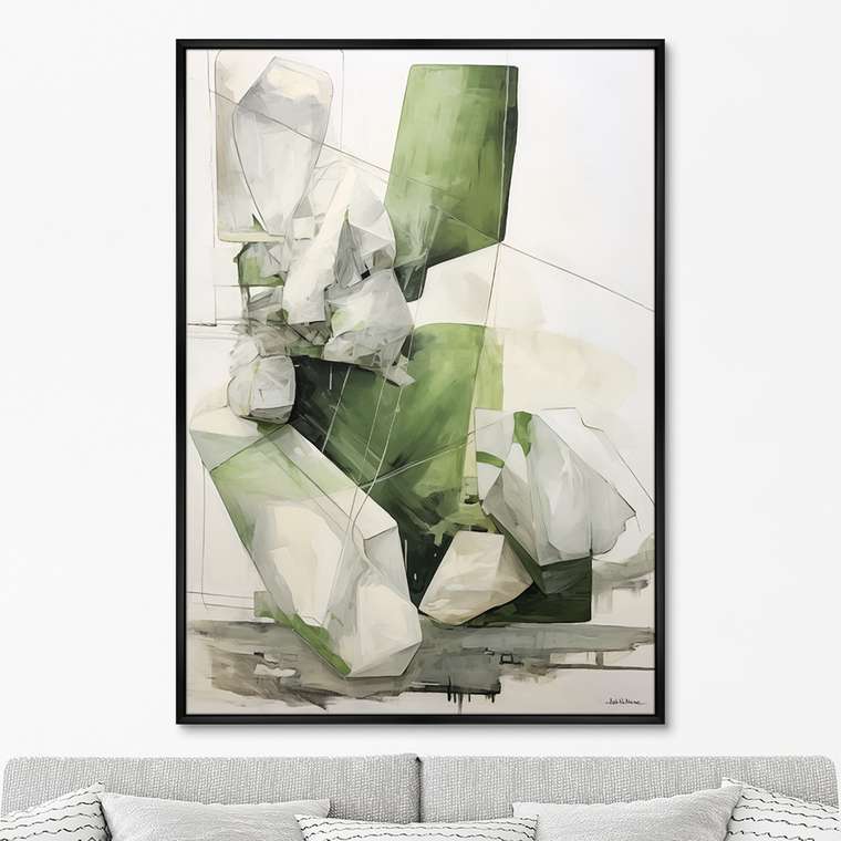 Репродукция картины Space of Emeralds, No 1, 2024г.