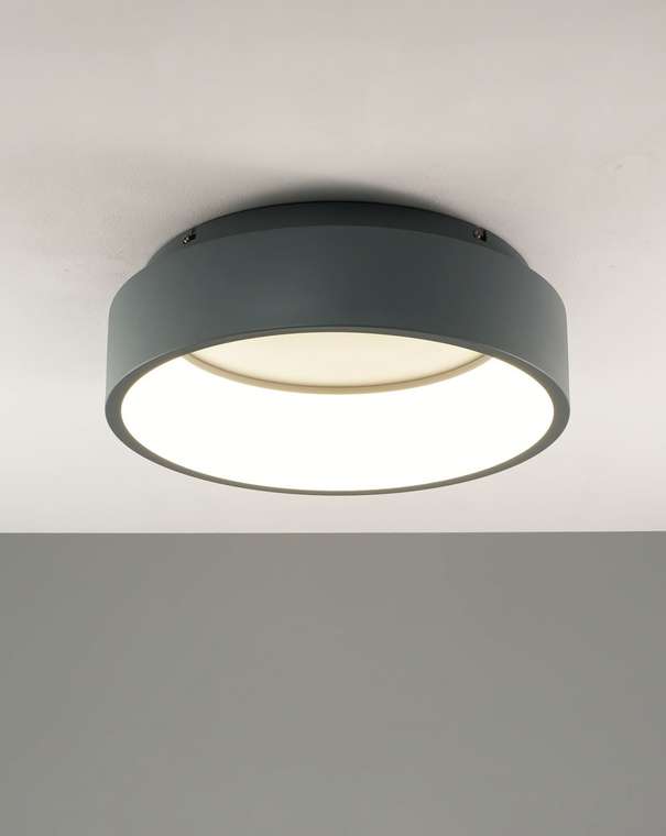 Светодиодный потолочный светильник Piero серого цвета