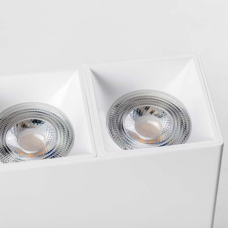 Рамка (светильник) PVC д/LED-модулей 941хх и LED-ламп D50мм RULLO 2x QUAD БЕЛЫЙ