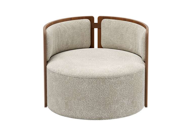 Кресло вращающееся Lagom 80 цвета молочный-орех