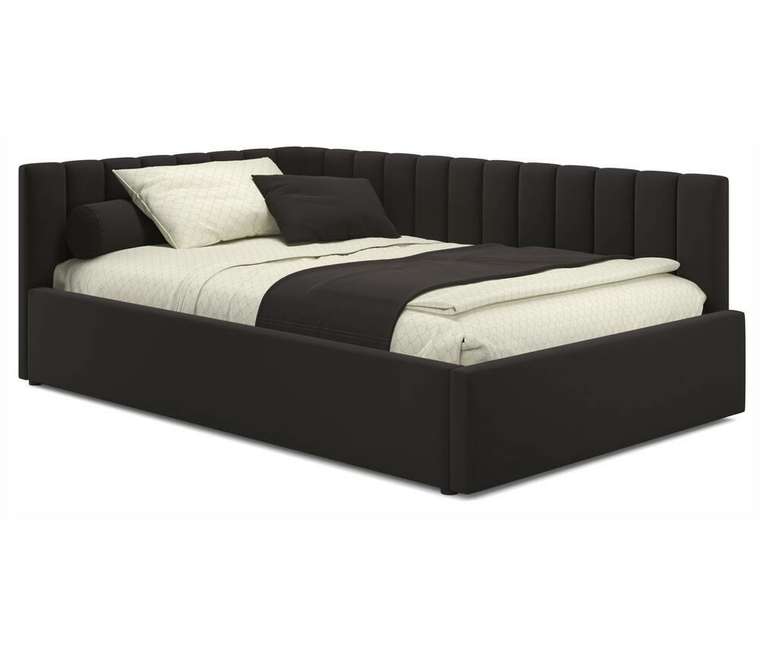 Кровать Milena 120х200 темно-коричневого цвета без подъемного механизма