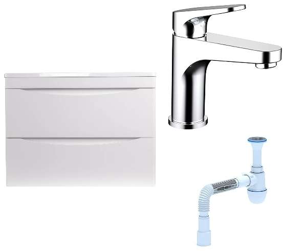 Комплект: Тумба с раковиной Бергамо