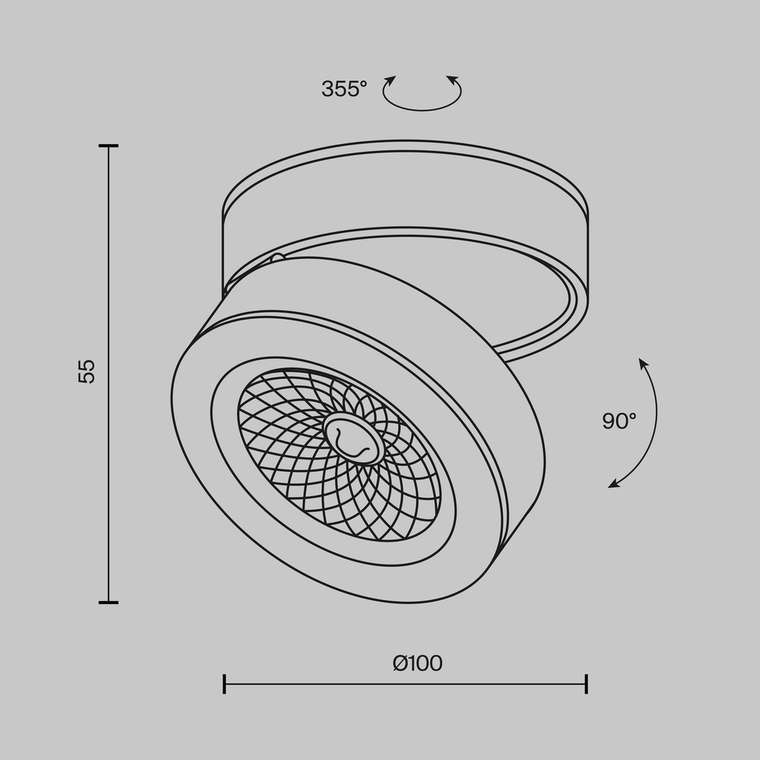 Потолочный светильник Technical C022CL-12W4K-W-1 Magic Ceiling