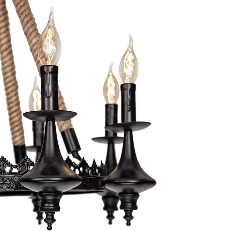 Подвесная люстра Castle Loft1862-8 (металл, цвет черный)