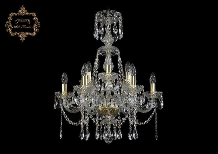 Хрустальная подвесная люстра Art Classic 45271 11.12.6+3.195.XL-67.Gd.Sp подсвечник
