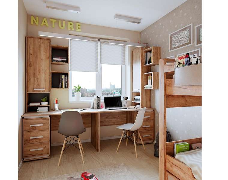 Молодежная комната Nature коричневого цвета