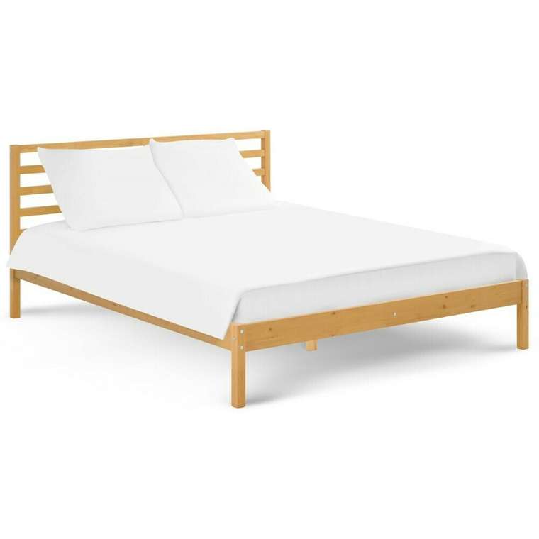 Кровать Тирана 160x200 светло-коричневого цвета без подъемного механизма