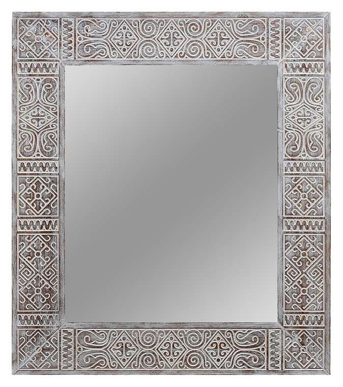 Настенное зеркало Balian Walnut 70x82 в раме из массива сосны