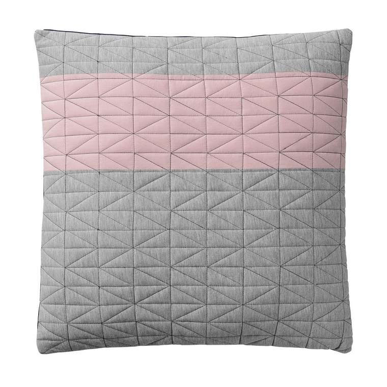 Декоративная подушка Diamond Grey&Rose серо-розового цвета