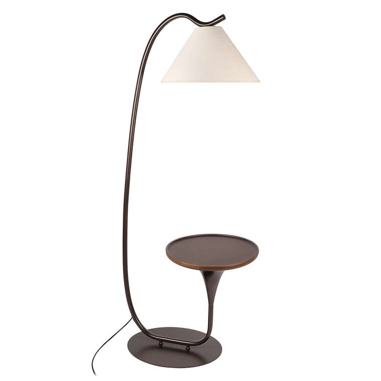 Торшер Charlotte 10568F Brown (ткань, цвет бежевый)