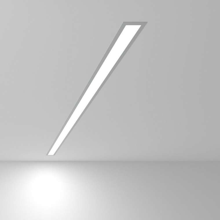 Линейный светодиодный встраиваемый светильник 128см 25Вт 6500К серебряный 101-300-128 Grand