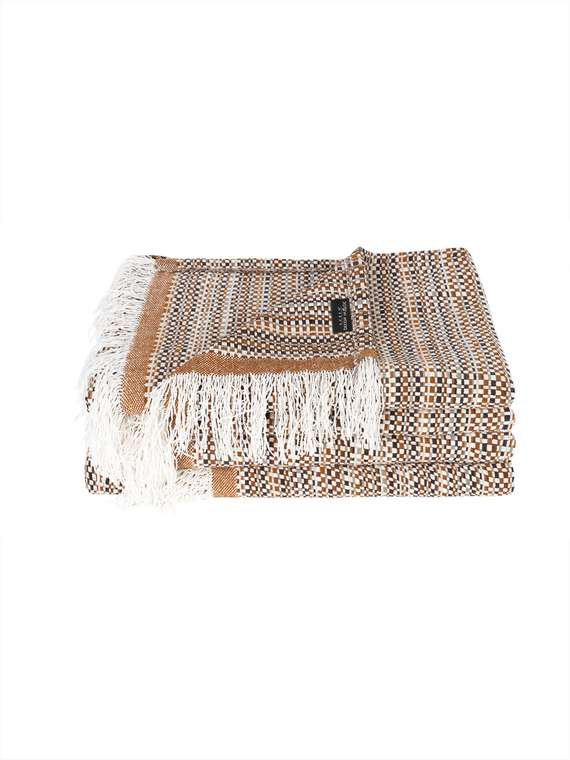 Плед Portofino 150x200 бежево-синего цвета