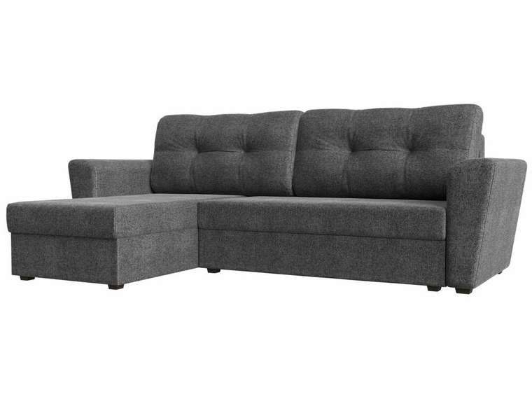Угловой диван-кровать Амстердам лайт серого цвета левый угол
