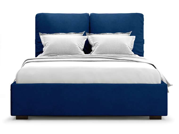 Кровать Trazimeno 140х200 темно-синего цвета с подъемным механизмом