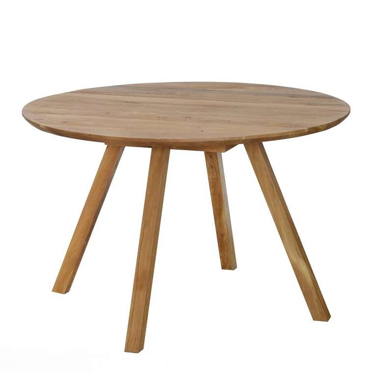 Обеденный стол из массива Санкет бежевого цвета