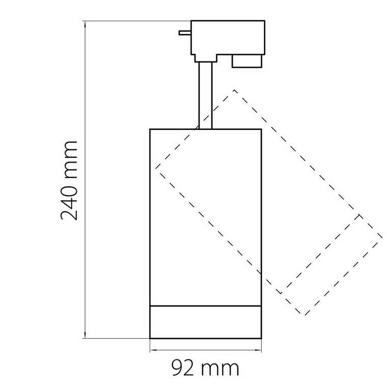 Светильник для 1-фазного трека CANNO LED 35W 2240LM 45G БЕЛЫЙ 3000K IP20