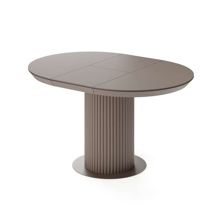 Раздвижной обеденный стол Фрах S темно-коричневого цвета
