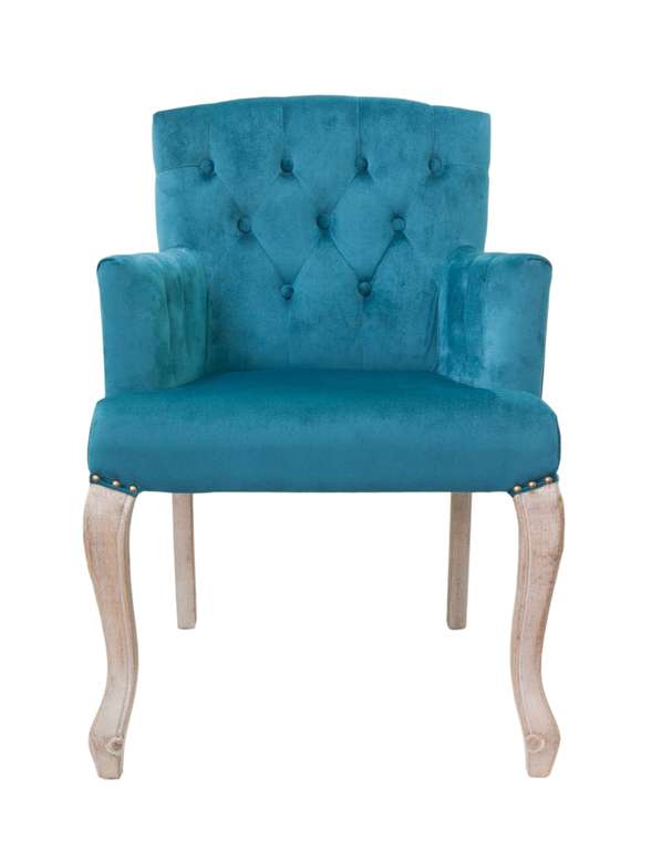 Классическое кресло Deron blue синего цвета