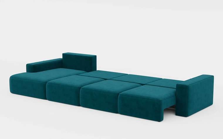 Угловой диван-кровать Вест бирюзового цвета