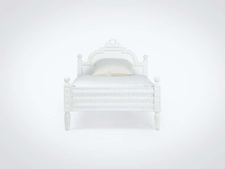 Кровать детская с декорированной резьбой ручной работы 90х200 