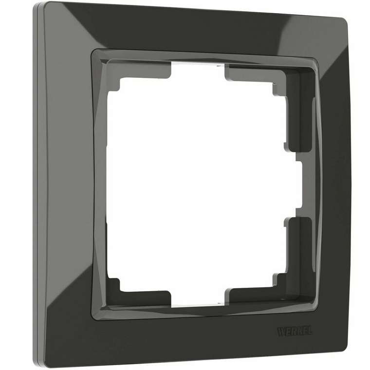 Рамка из пластика на 1 пост Snabb Basic серо-коричневый W0012007