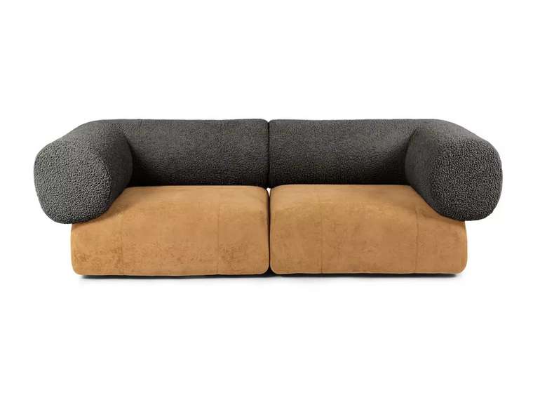 Модульный диван Trevi коричнево-черного цвета