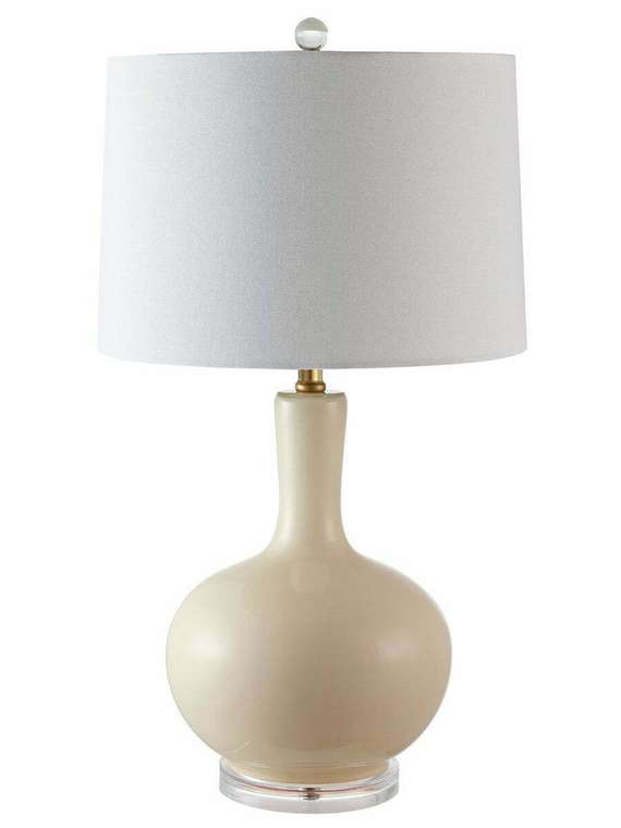Настольная лампа Эверли бело-кремового цвета