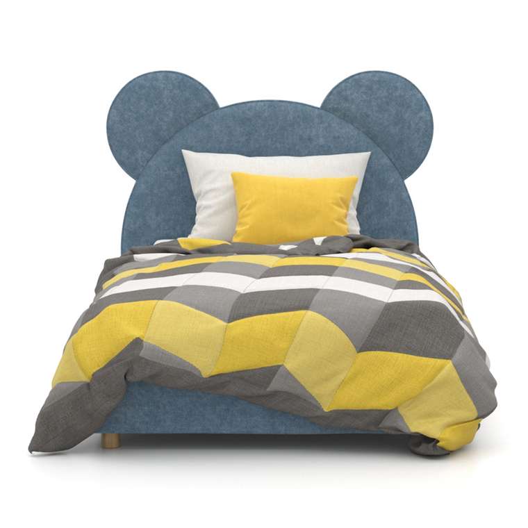 Односпальная кровать Teddy синего цвета 120х190