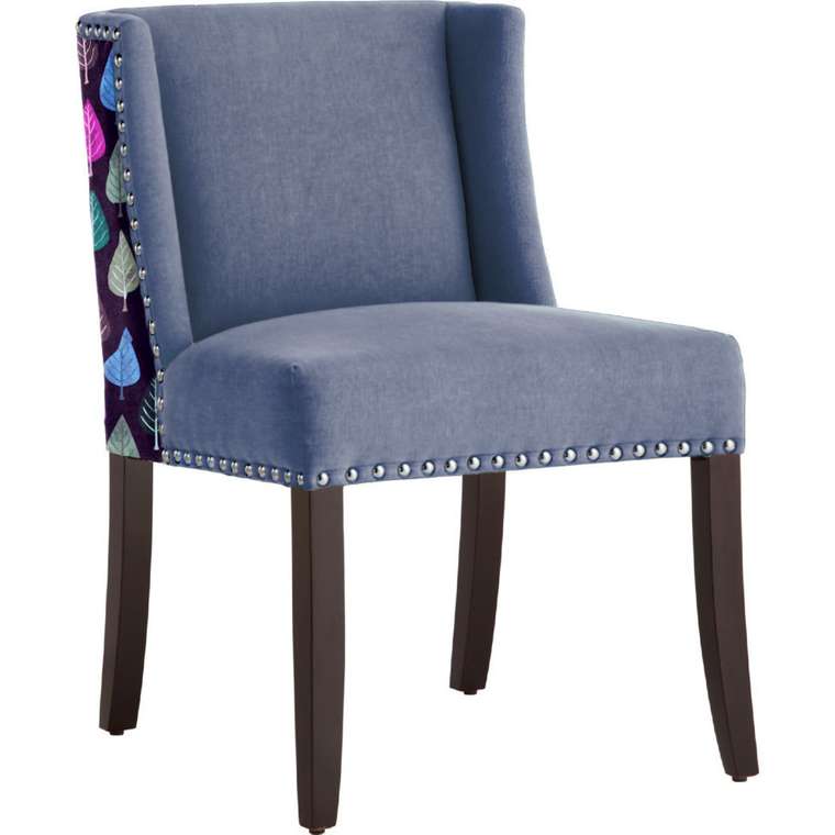 стул с мягкой обивкой Chameleo Semi-Leaf синий