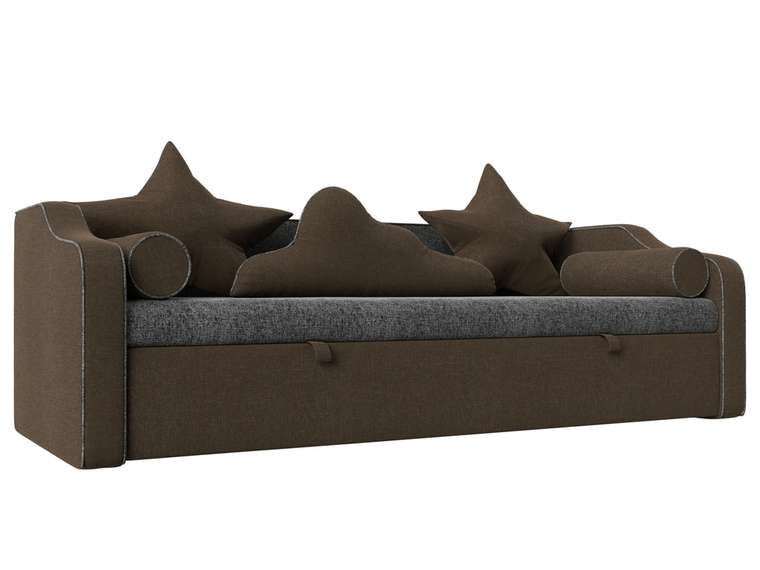 Детский диван-кровать Рико серо-коричневого цвета
