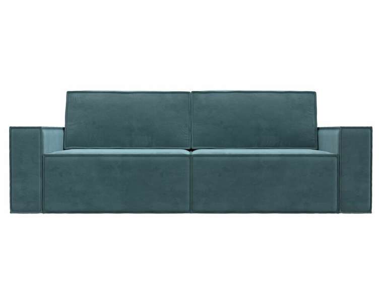 Прямой диван-кровать Куба бирюзового цвета