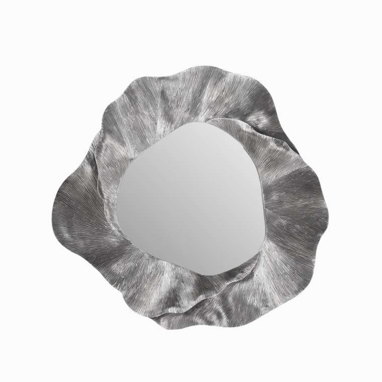 Настенное зеркало Zen 122x122 в серой раме