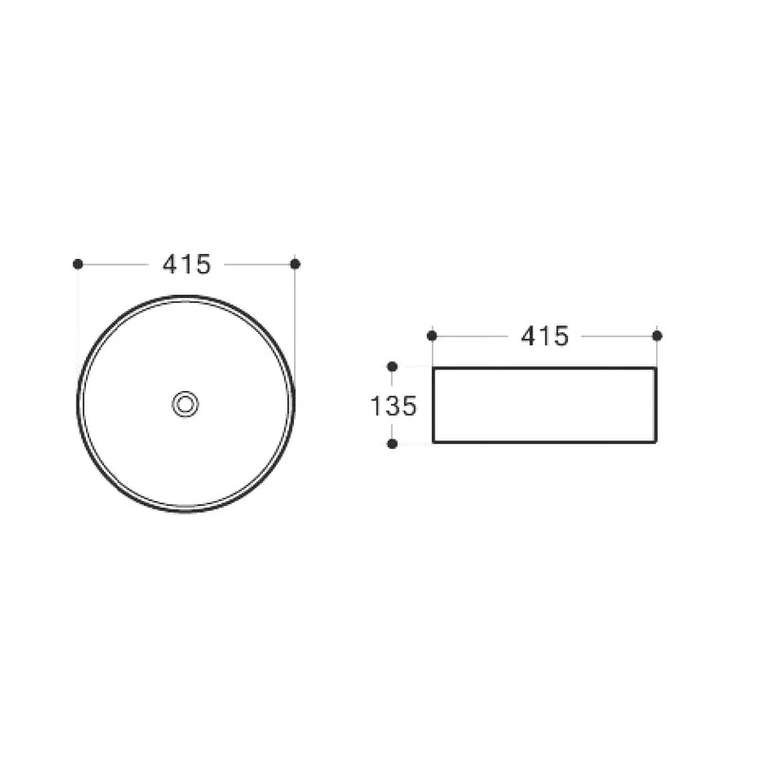 Накладная раковина Artamp;Max глянцевая белая