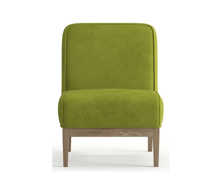 Кресло из велюра Арагорн зеленого цвета