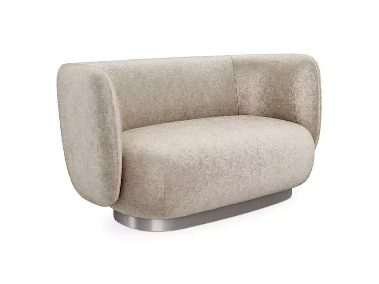 Диван Lucca М бежевого цвета с медным основанием