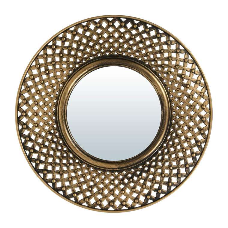 Комплект из трех настенных декоративных зеркал Булонь бронзового цвета