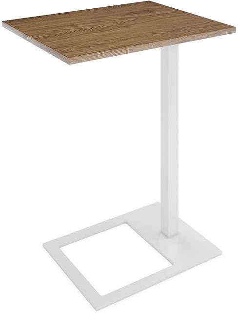 Стол приставной коричнево-белого цвета