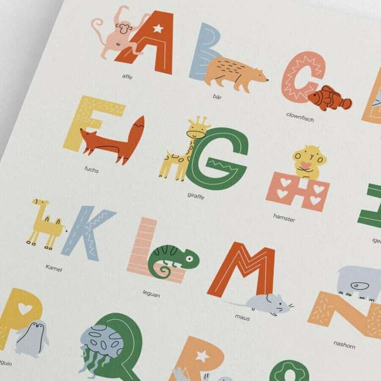 Немецкий плакат Abc
