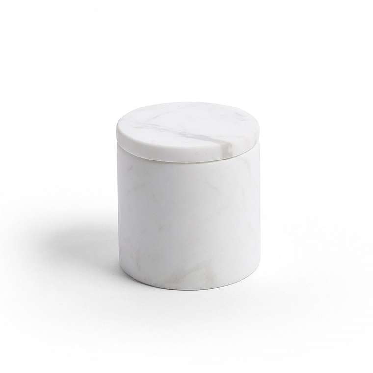 Контейнер для ватных дисков Macadam из белого мрамора
