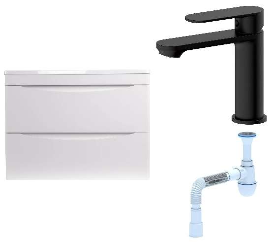 Комплект: Тумба с раковиной Бергамо