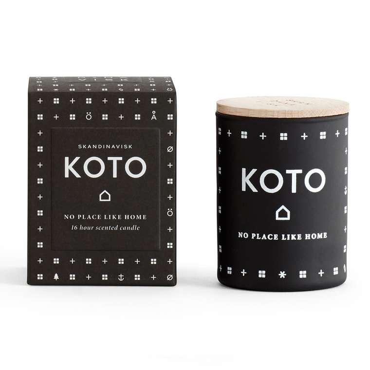 Свеча ароматическая Koto черного цвета с крышкой