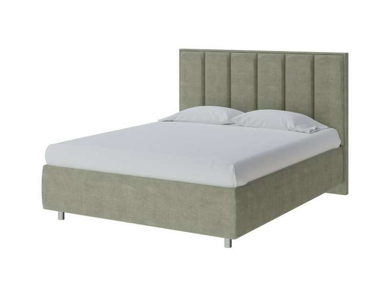 Кровать без основания Routa 160х200 оливкового цвета (велюр)