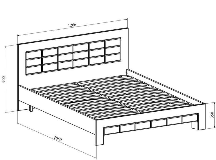 Кровать Изабель ИЗ-321K (2000x1200) орех темный (нет фото в интерьере)