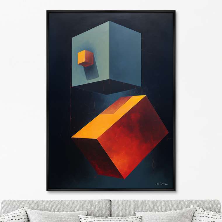 Репродукция картины Cubes the volumetric, No 2, 2024г.