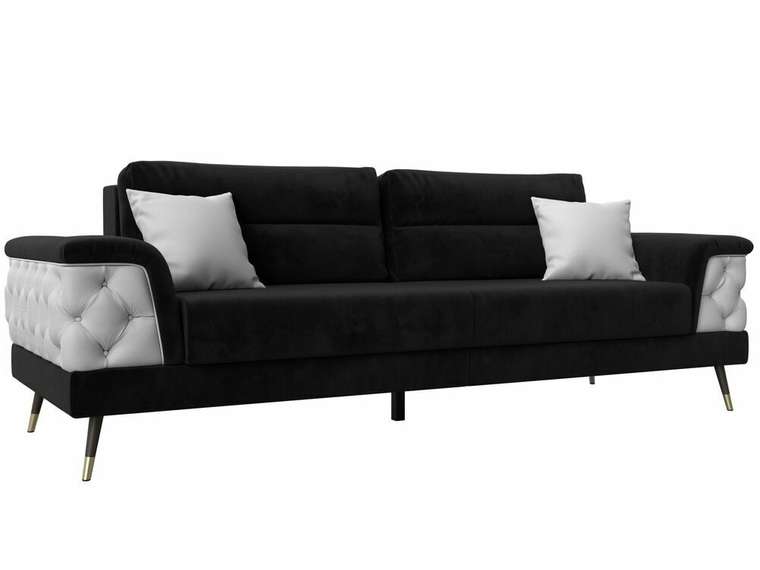  Прямой диван-кровать Лига 023 черно-белого цвета