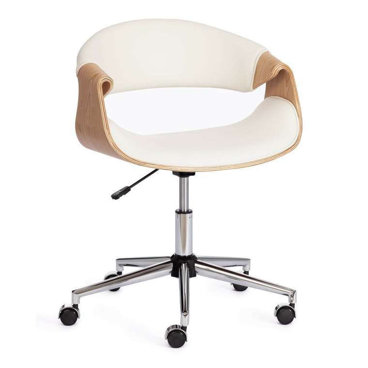 Кресло Bend бело-коричневого цвета