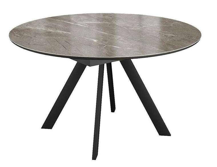 Раздвижной обеденный стол DikLine SKC120 черно-серого цвета