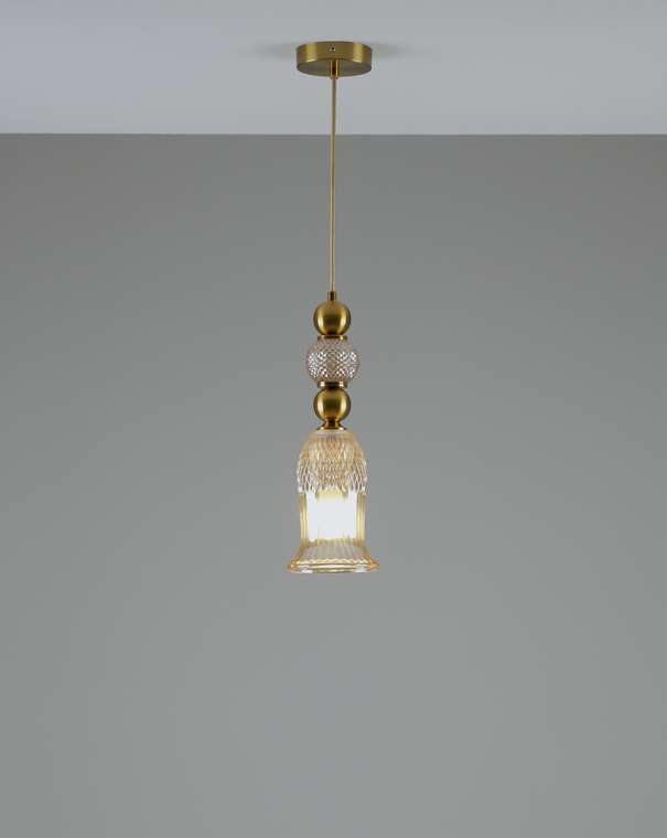 Подвесной светильник Glassy бронзово-янтарного цвета
